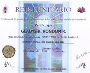 diciembre 2016 Maestro de Reiki Unitario